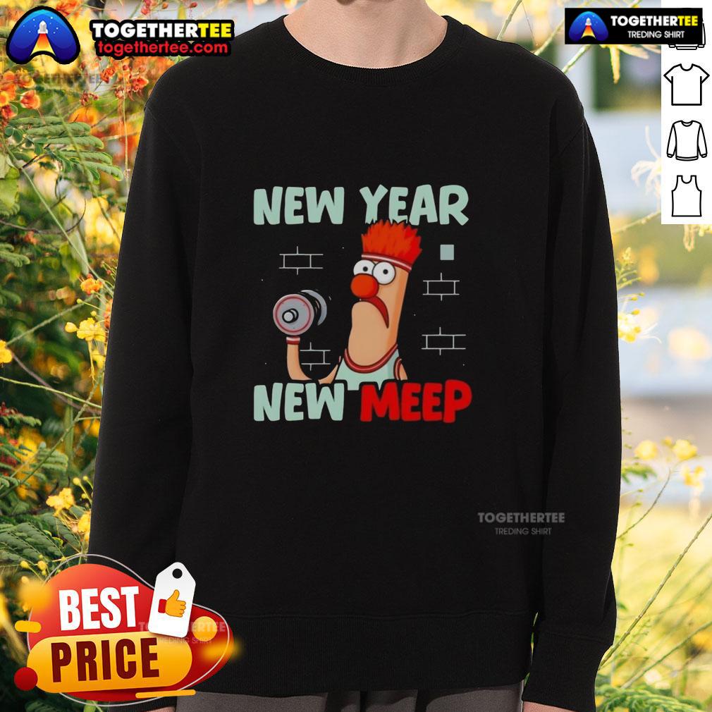 Awesome New Year New Meep Gym Cartoon T-Shirt - Image 5