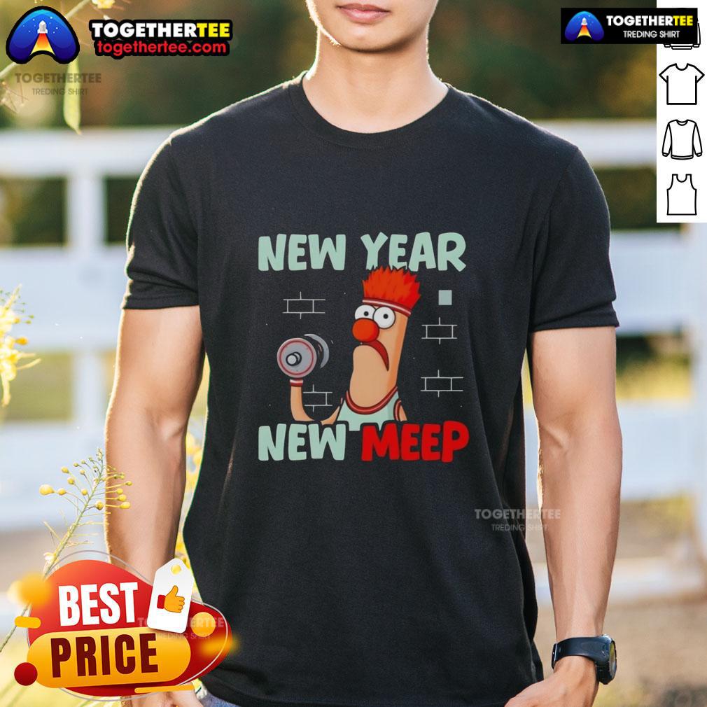 Awesome New Year New Meep Gym Cartoon T-Shirt
