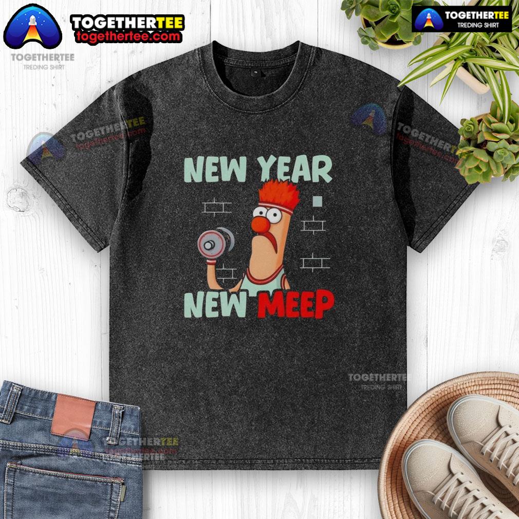Awesome New Year New Meep Gym Cartoon T-Shirt - Image 6