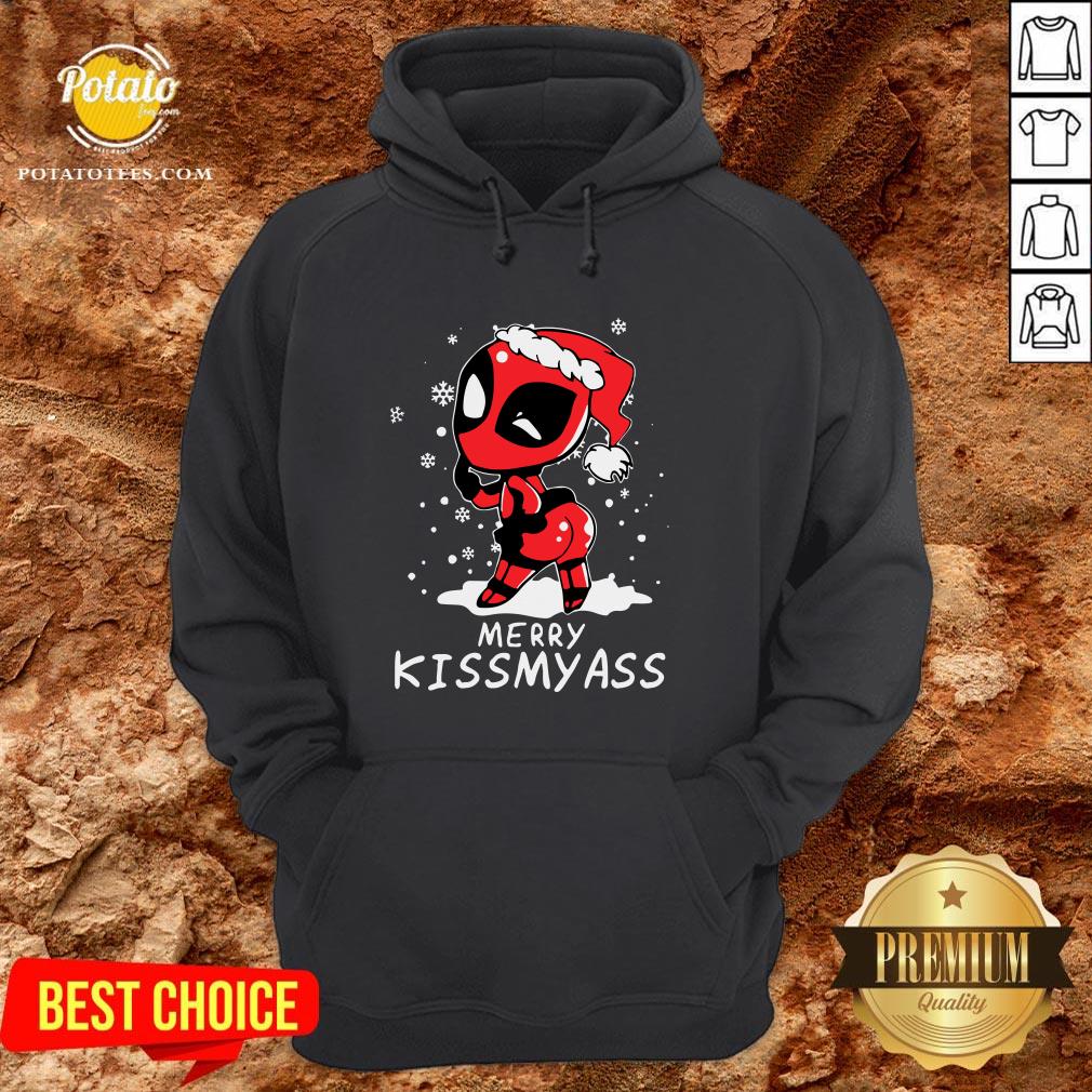 Good Santa Deadpool Merry Kiss My Ass Christmas Shirt - Image 5