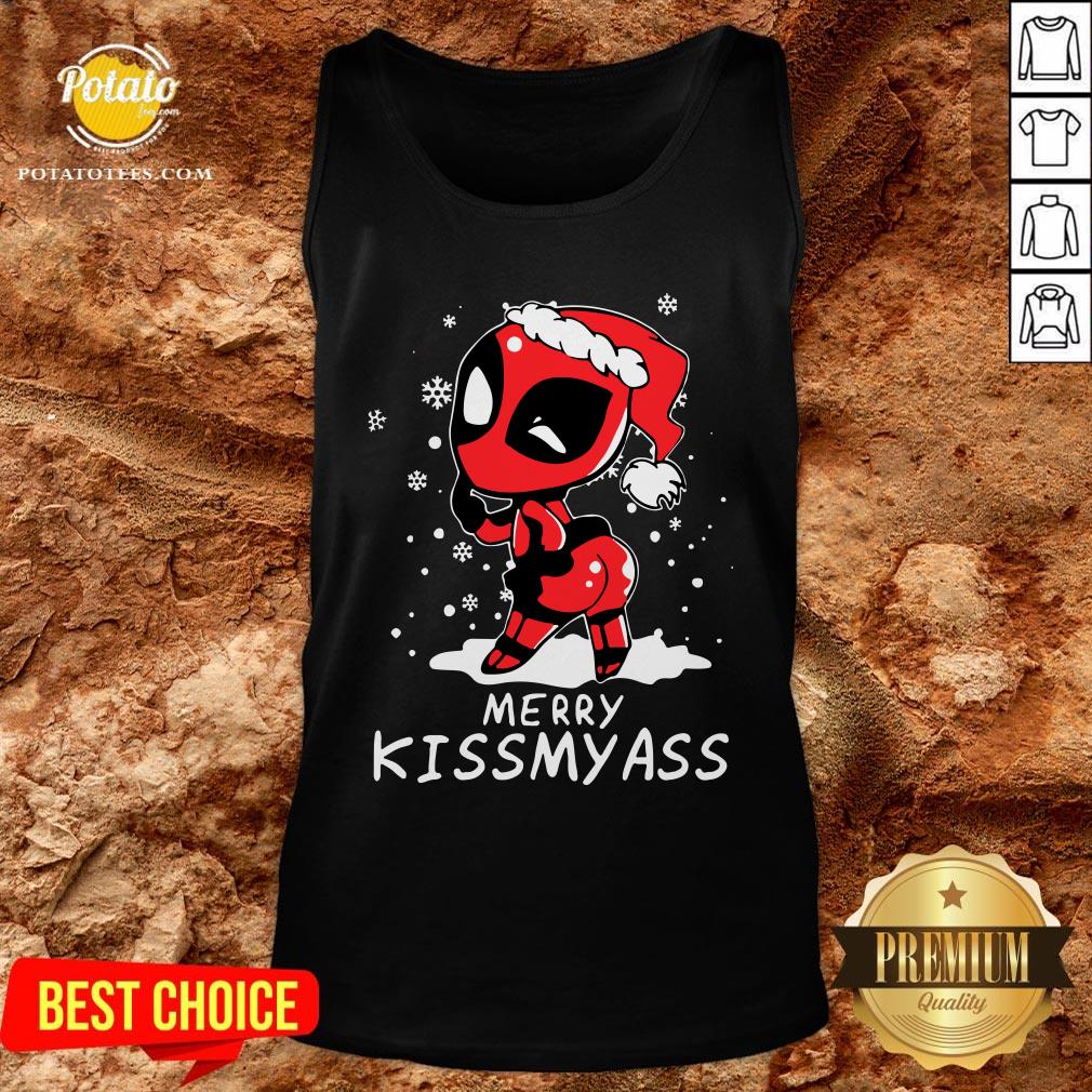 Good Santa Deadpool Merry Kiss My Ass Christmas Shirt - Image 3