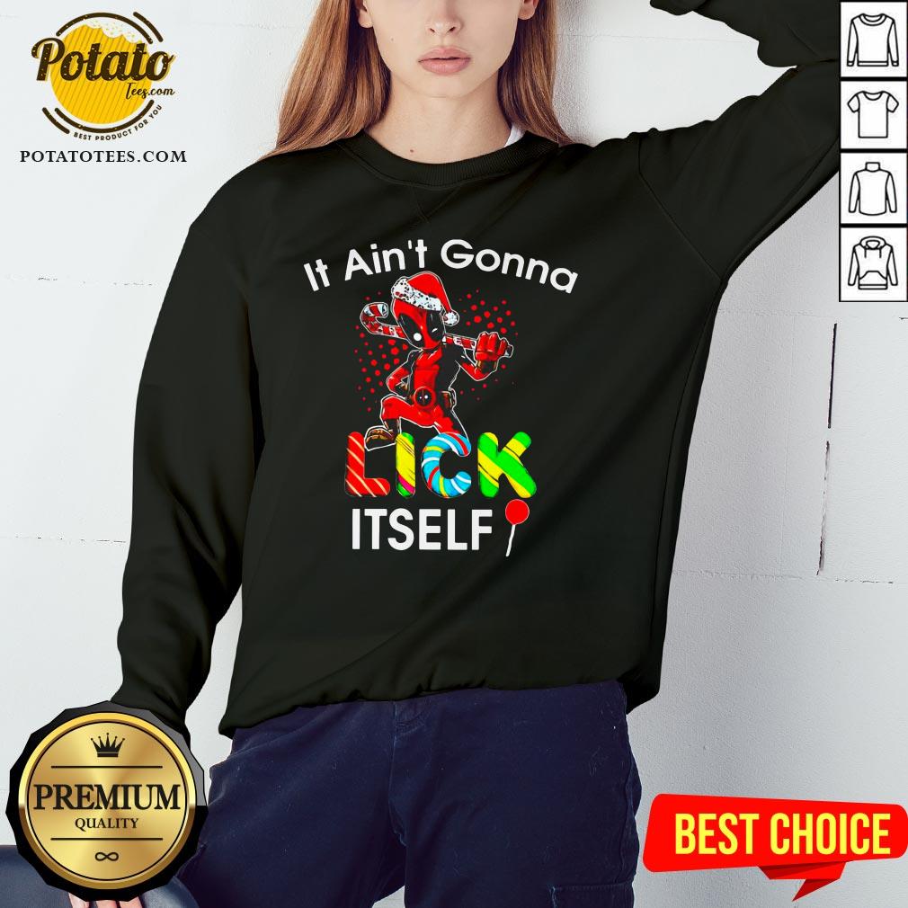 Official Deadpool It Ain’t Gonna Lick Itself Christmas Shirt - Image 4