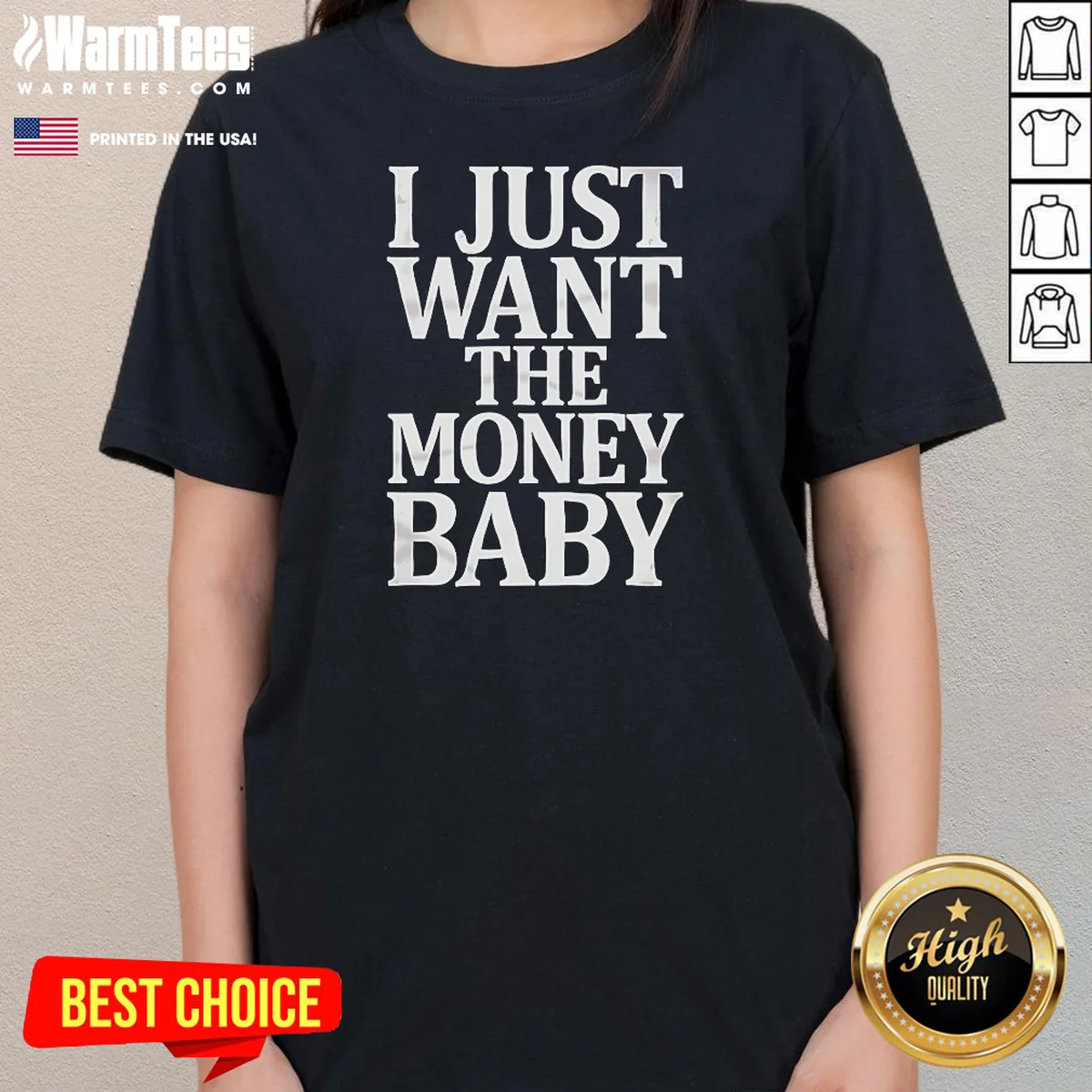 Premium I Just Want The Money Baby Shirt - Image 2