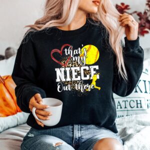 Alternative view of Thats My Niece Out There Softball Auntie Uncle Shirt