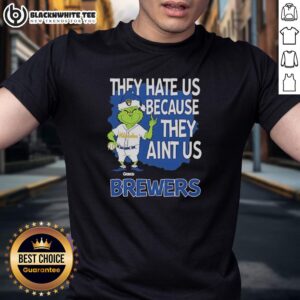 Official Milwaukee Brewers Grinch Christmas They Hate Us Ain't Us T-Shirt