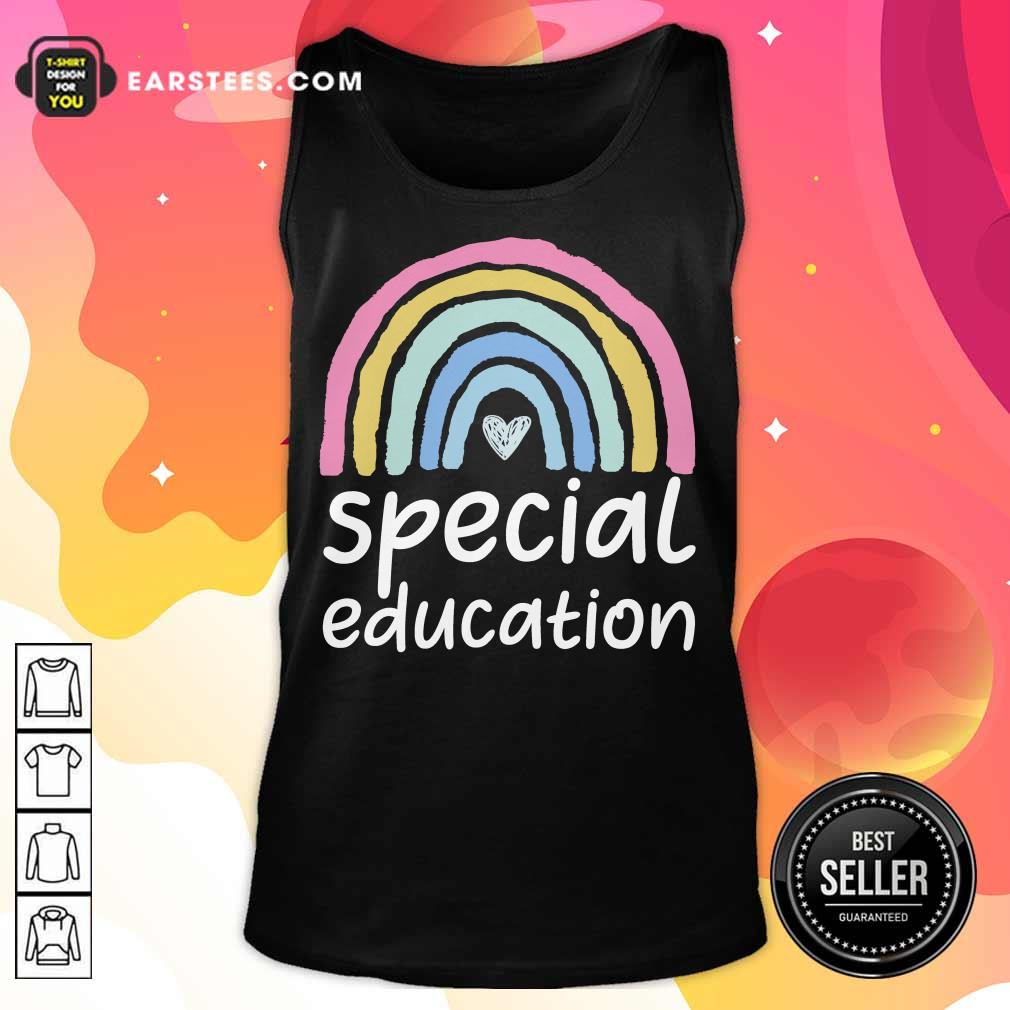 Awesome Special Education Rainbow Heart Shirt - Image 2