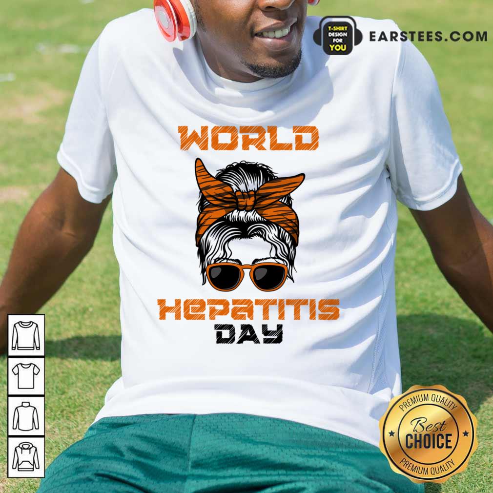 World Hepatitis Day Messy Bun Shirt