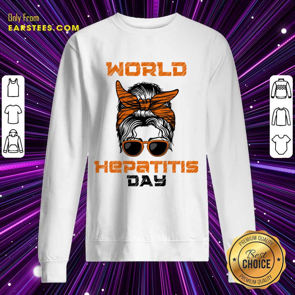 World Hepatitis Day Messy Bun Shirt - Image 4