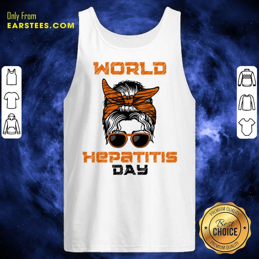 World Hepatitis Day Messy Bun Shirt - Image 3