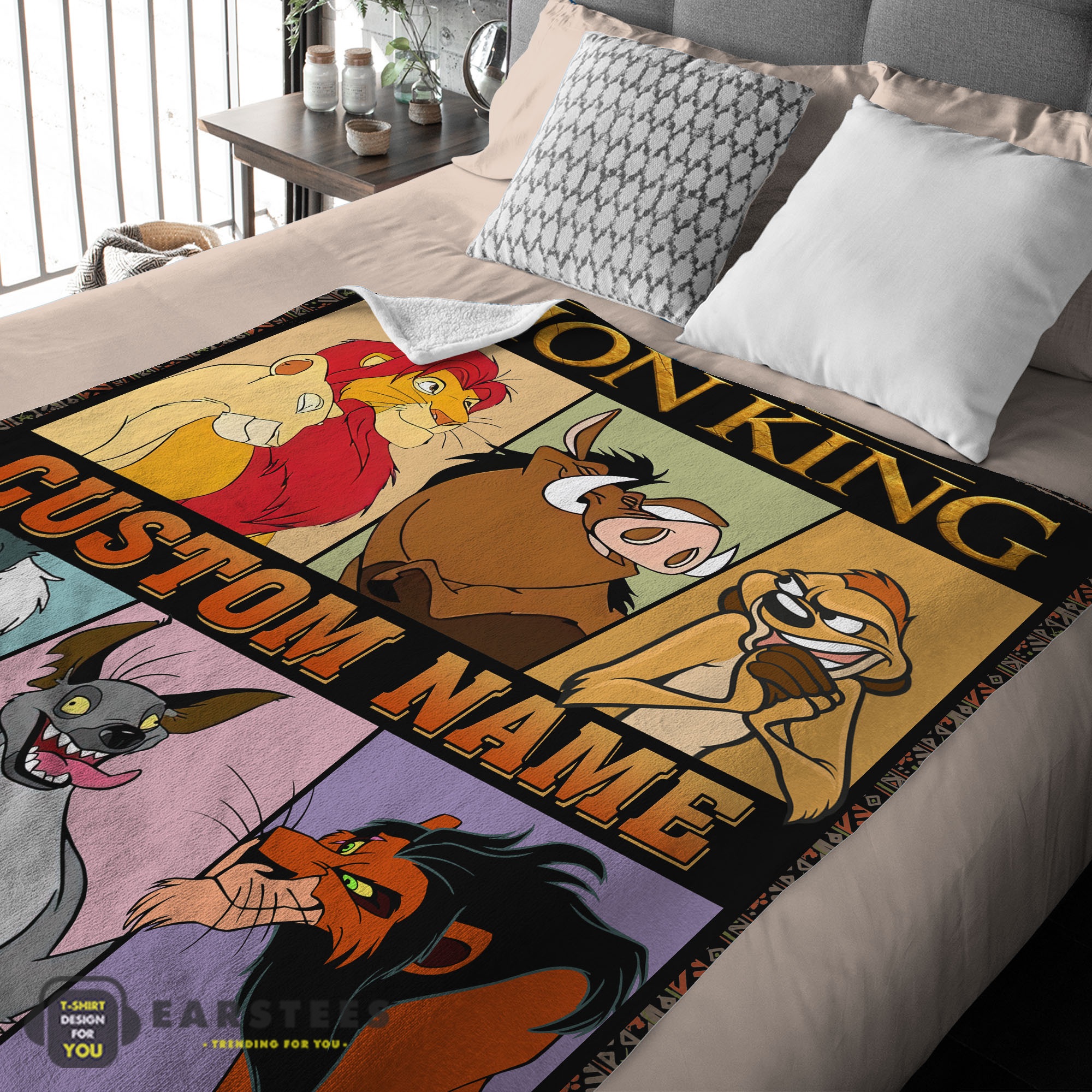 Good Disney Cartoon The Lion King With All Friends Blanket Fleece Customized Blanket - Image 2