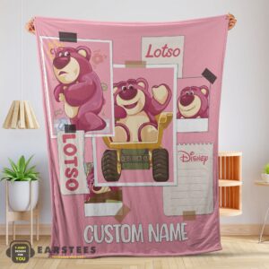 Good Disney Cartoon Toy Story Cute Lotso Grid Photos Blanket