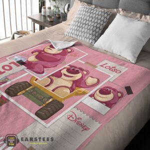 Alternative view of Good Disney Cartoon Toy Story Cute Lotso Grid Photos Blanket