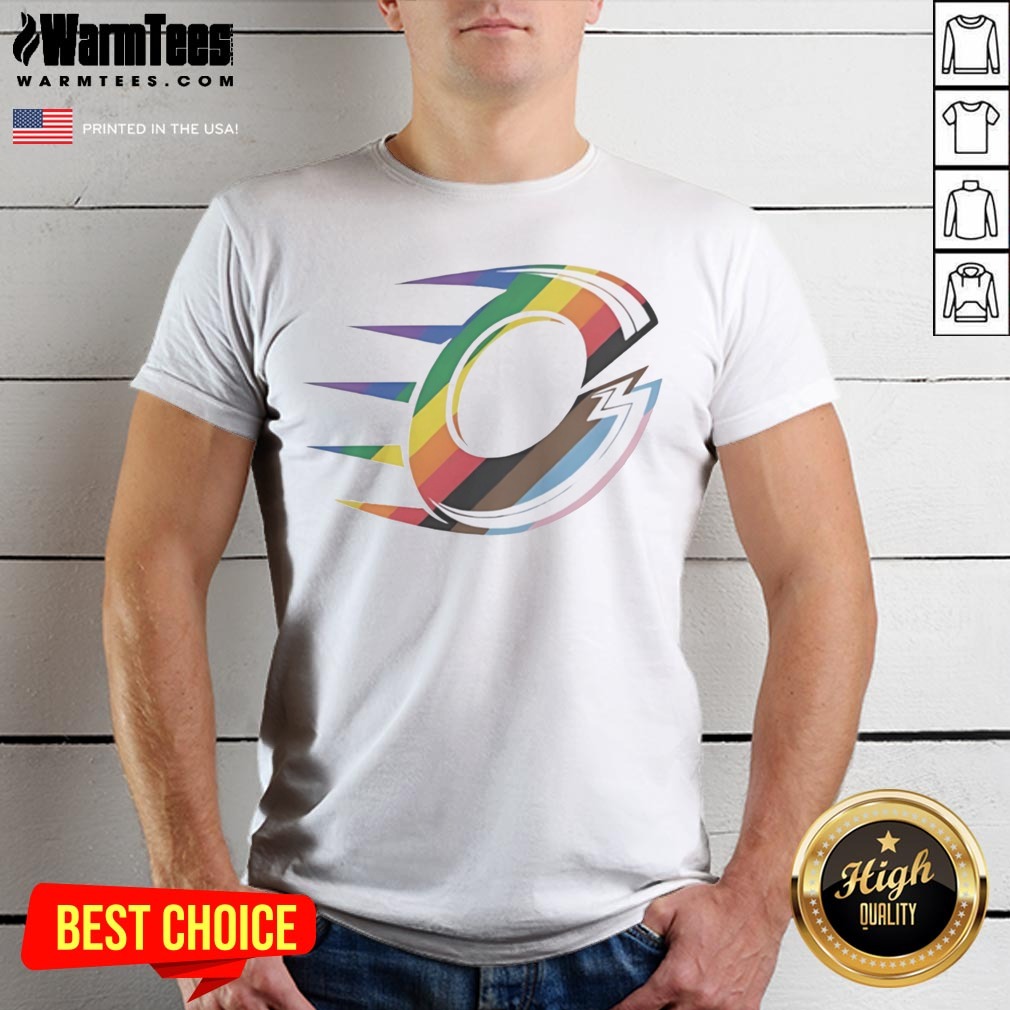 Official Ottawa Charge Rainbow LGBTQ Pride Logo PWHL Graphic Shirt