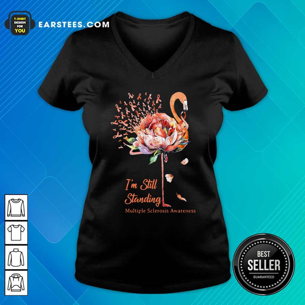 Good Flamingo Im Still Standing Multiple Sclerosis Awareness Shirt - Image 3