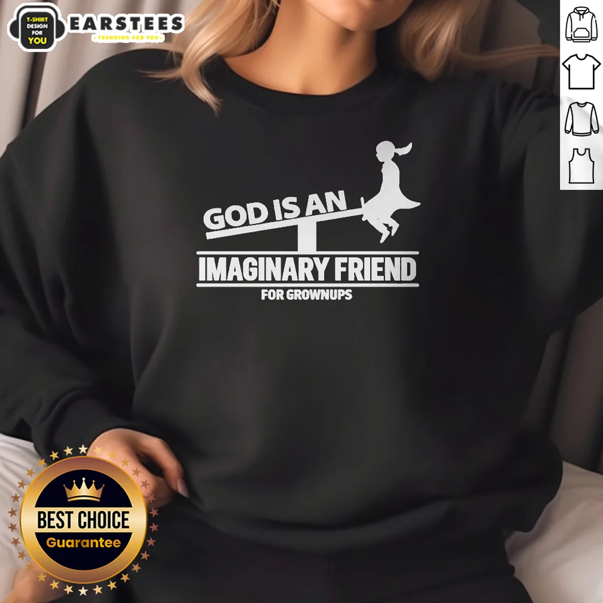 Official God Is An Imaginary Friend For Grownups Shirt - Image 3