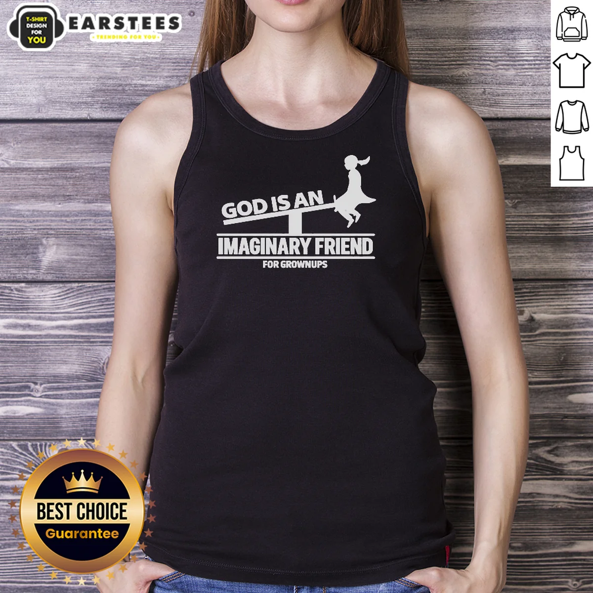 Official God Is An Imaginary Friend For Grownups Shirt - Image 4
