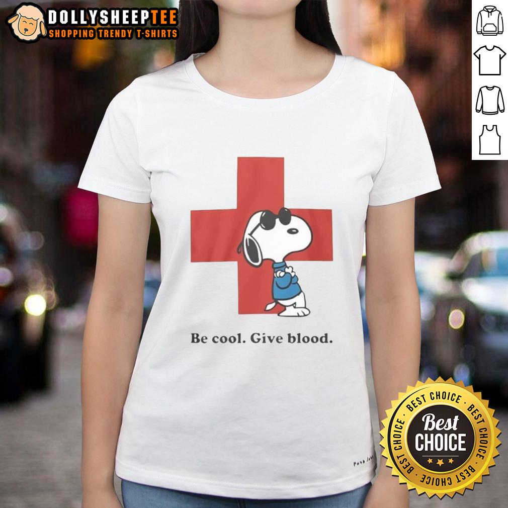 Premium Snoopy Be Cool Give Blood T-Shirt - Image 3