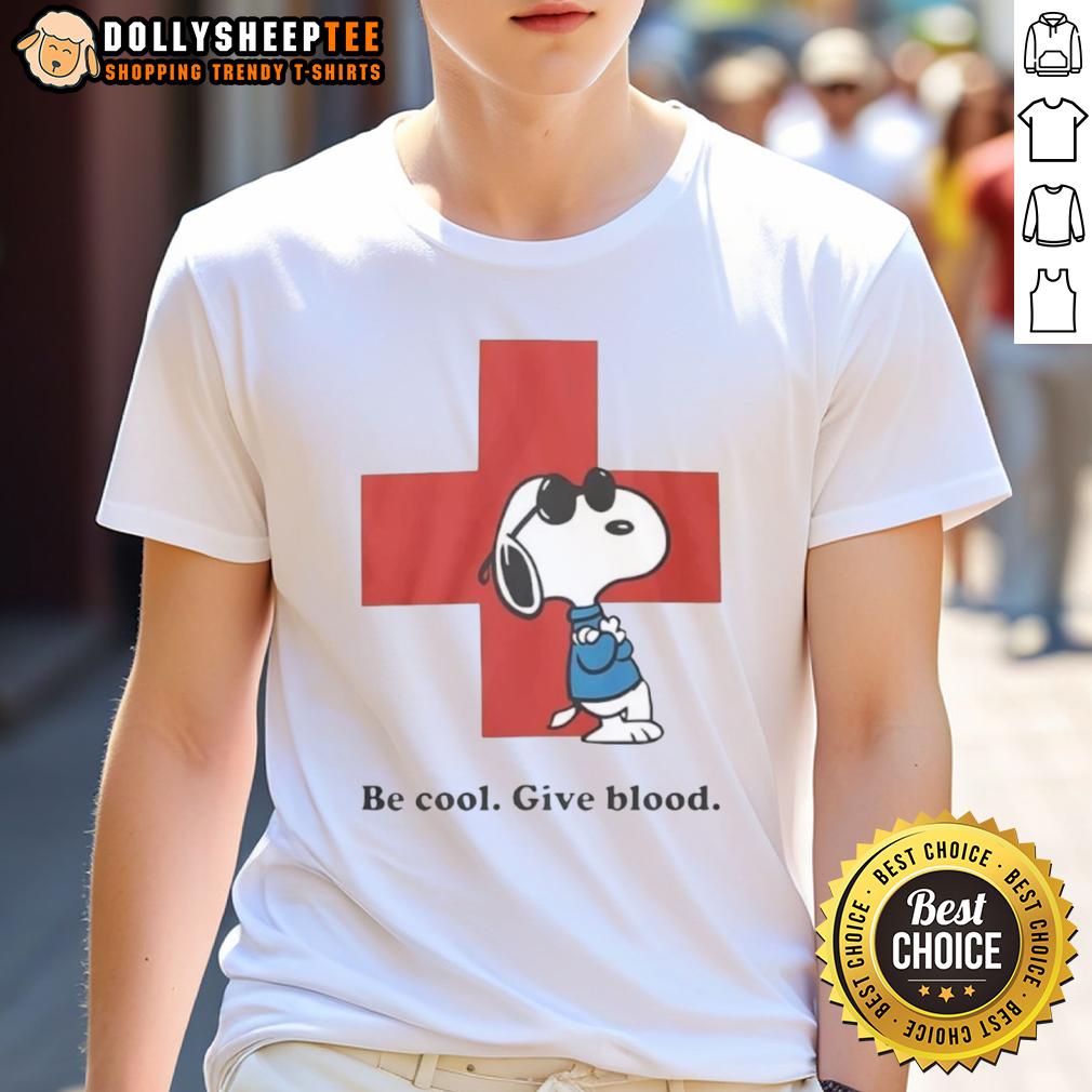 Premium Snoopy Be Cool Give Blood T-Shirt