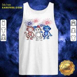 Alternative view of Nice Monkey Firework American Flag Shirt