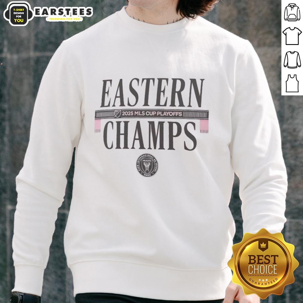 Premium Inter Miami CF 2025 MLS Eastern Conference Champions Locker Room T-Shirt - Image 5