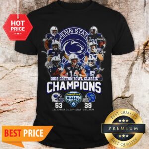 Penn State Nittany Lions 2019 Cotton Bowl Classic Champions Signature 53 39 Shirt