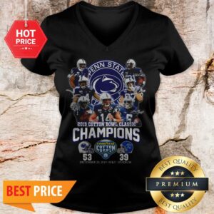 Alternative view of Penn State Nittany Lions 2019 Cotton Bowl Classic Champions Signature 53 39 Shirt