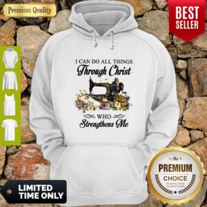 Alternative view of Top Sewing I Can Do All Things Through Christ Who Strengthens Me Shirt