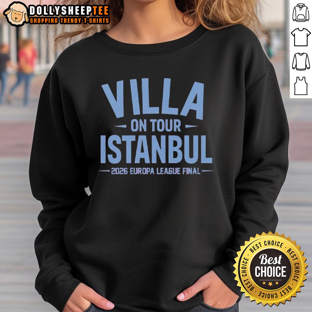 Nice Aston Villa On Tour Istanbul 2026 Europa League Final T-Shirt - Image 5
