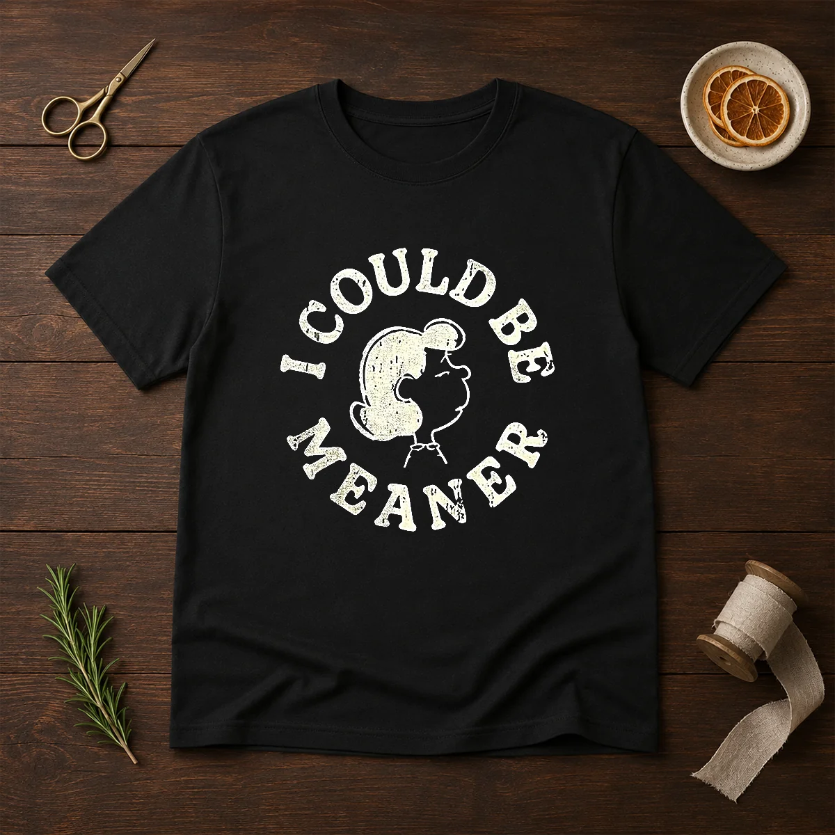 Pretty Lucy Peanuts I Could Be Meaner Shirt