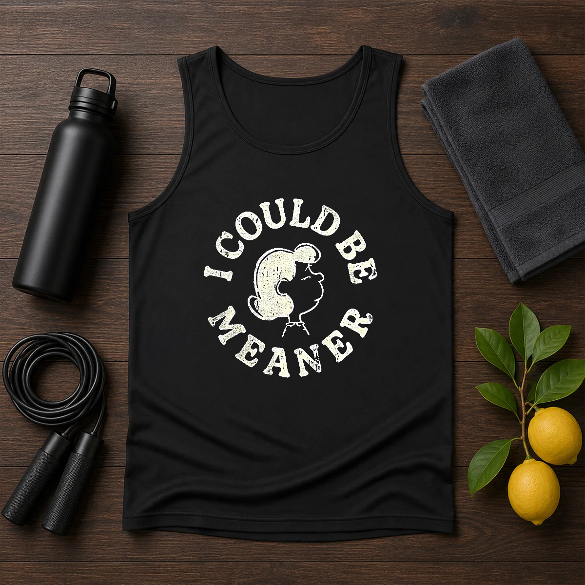 Pretty Lucy Peanuts I Could Be Meaner Shirt - Image 3
