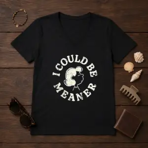 Alternative view of Pretty Lucy Peanuts I Could Be Meaner Shirt