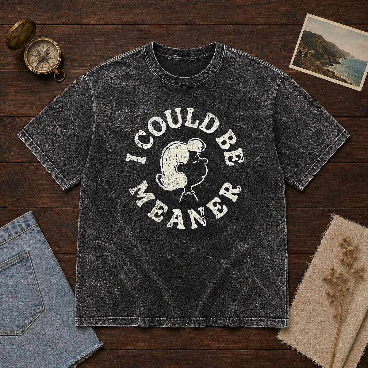 Pretty Lucy Peanuts I Could Be Meaner Shirt - Image 8
