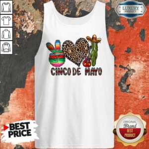 Alternative view of Peace Love Cinco De Mayo Shirt