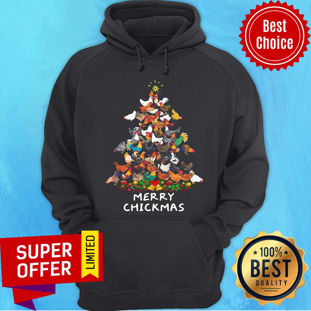 Top Chickens Merry Chickmas Christmas Tree Shirt - Image 5