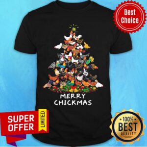 Top Chickens Merry Chickmas Christmas Tree Shirt