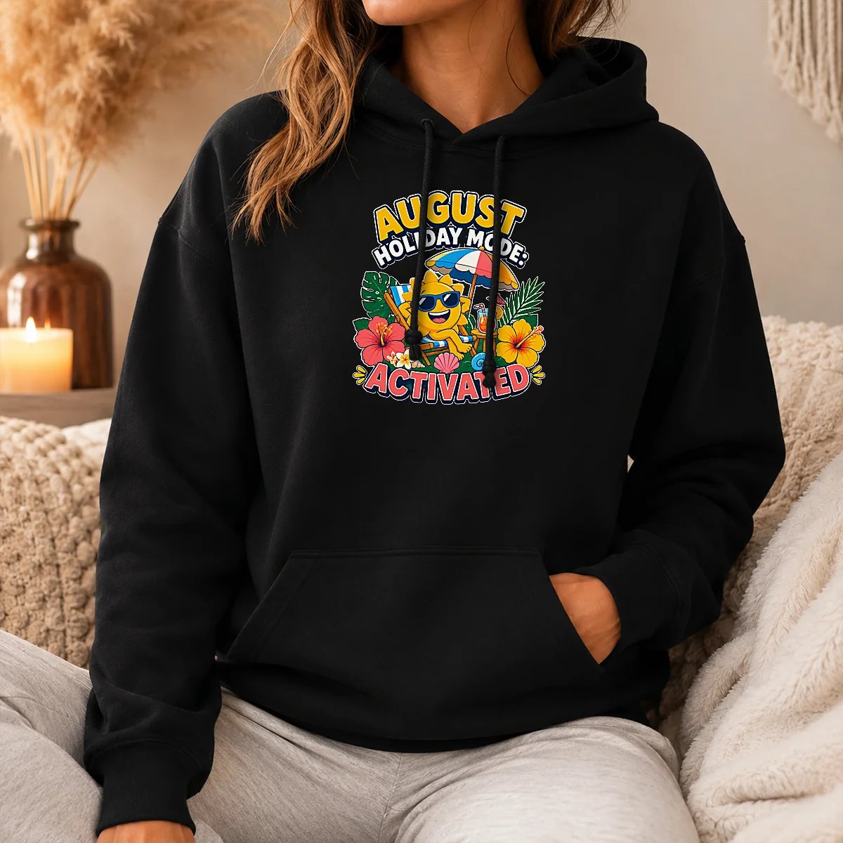 Pretty Nice August Holiday Vector With Summer Vibes Shirt - Image 4