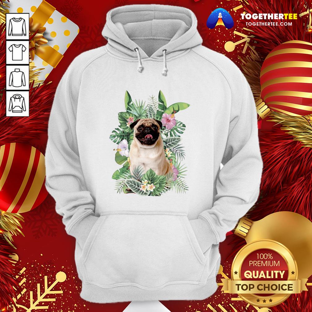 Official Pug White Flower Shirt - Image 5
