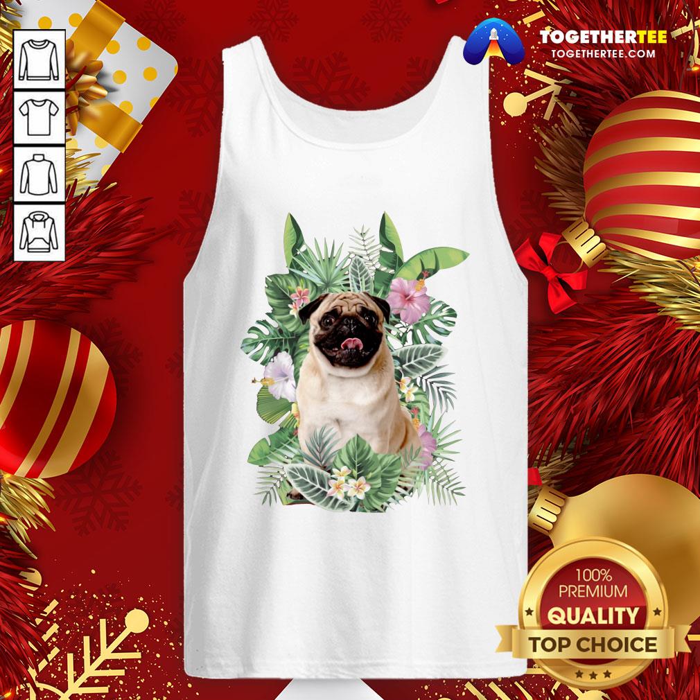 Official Pug White Flower Shirt - Image 3