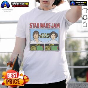 Official Star Wars Jam Luke And Leia T-Shirt