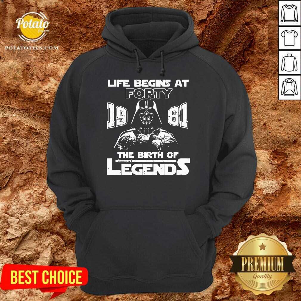 Original Darth Vader Life Begins At Forty 1981 The Birth Of Legends Shirt - Image 5