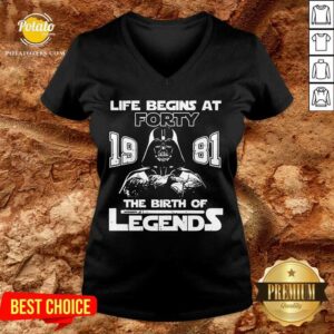 Alternative view of Original Darth Vader Life Begins At Forty 1981 The Birth Of Legends Shirt