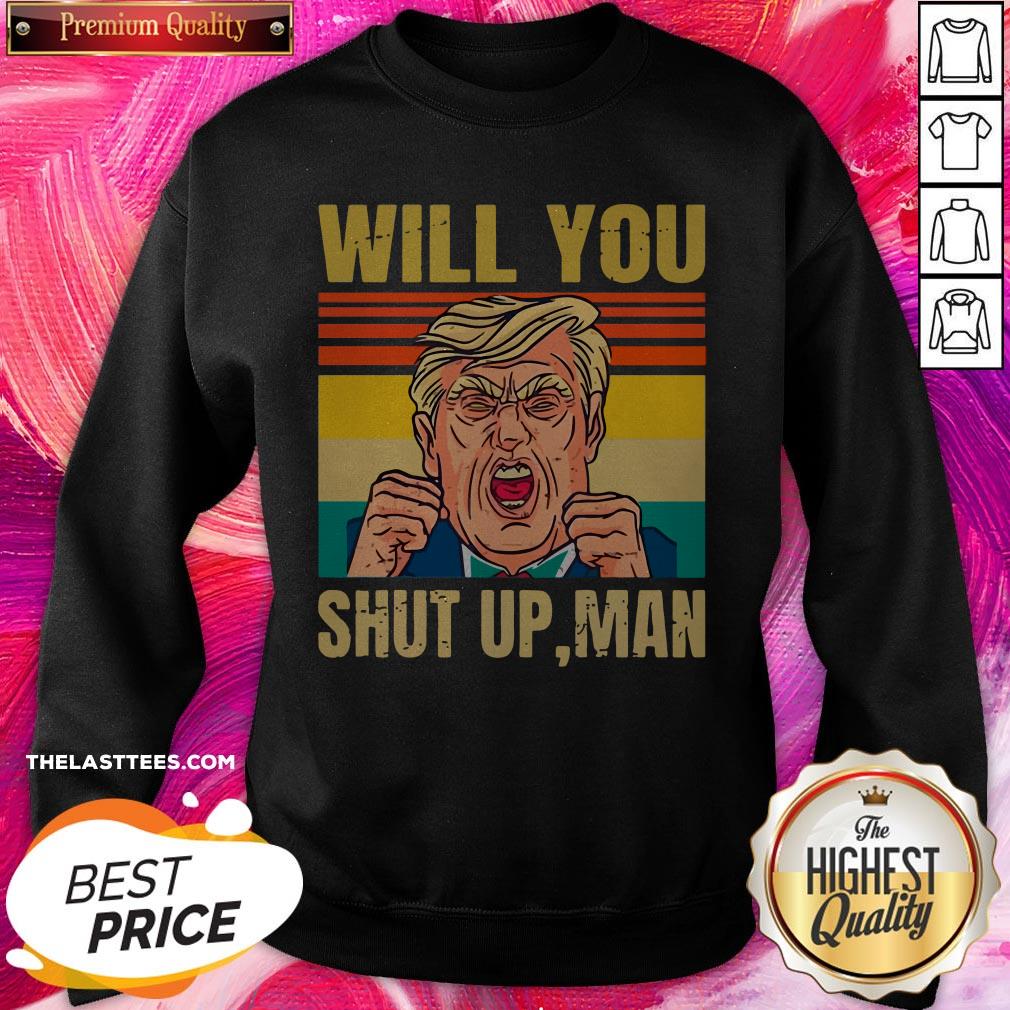 Great Will You Shut Up Man Joe Biden 2020 Vintage Shirt - Image 4