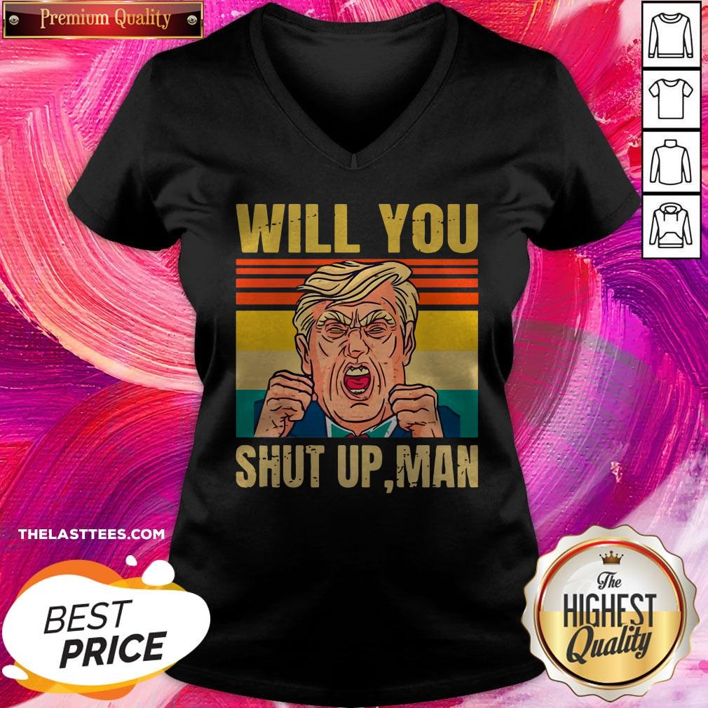 Great Will You Shut Up Man Joe Biden 2020 Vintage Shirt - Image 2