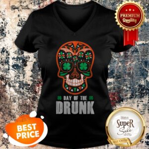 Alternative view of Nice St. Patrick’s Day Sugar Skull Day Of The Drunk Irish Shirt