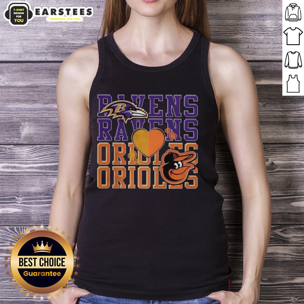 Awesome Baltimore Ravens Nfl And Baltimore Orioles Mlb Sport Lover T-Shirt - Image 4