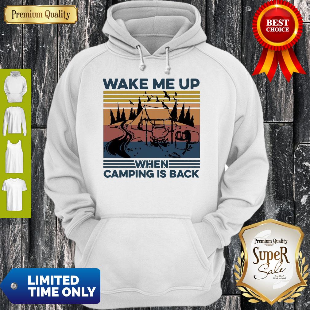 Perfect Wake Me Up When Camping Is Back Vintage Shirt - Image 2