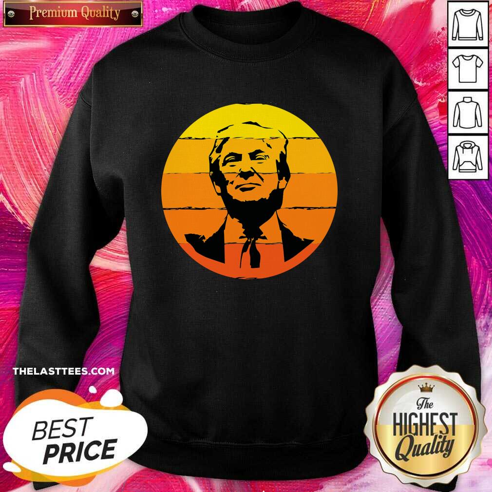 Perfect 4th Of July Presidents Day Donald Trump Sunset Shirt - Image 3