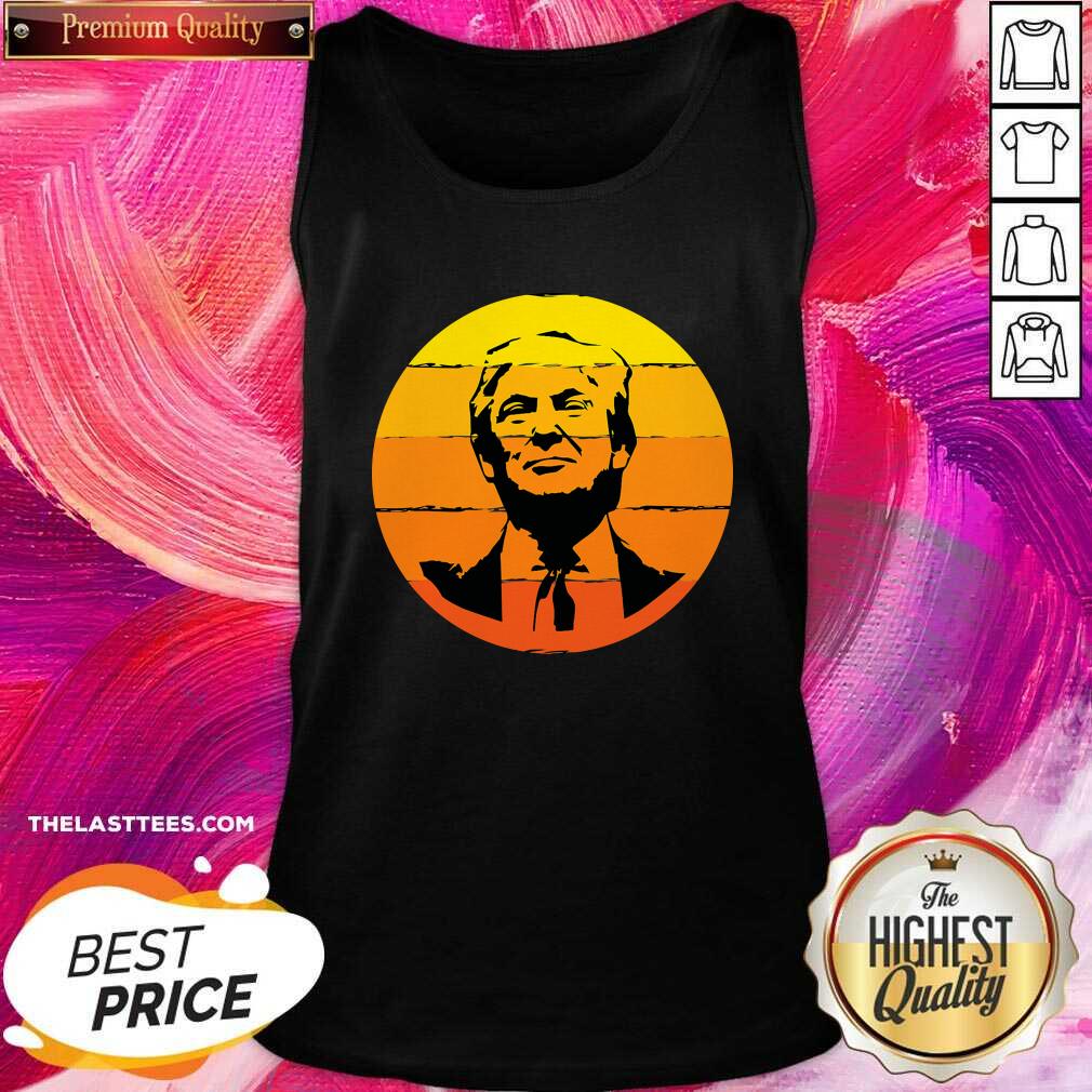 Perfect 4th Of July Presidents Day Donald Trump Sunset Shirt - Image 4