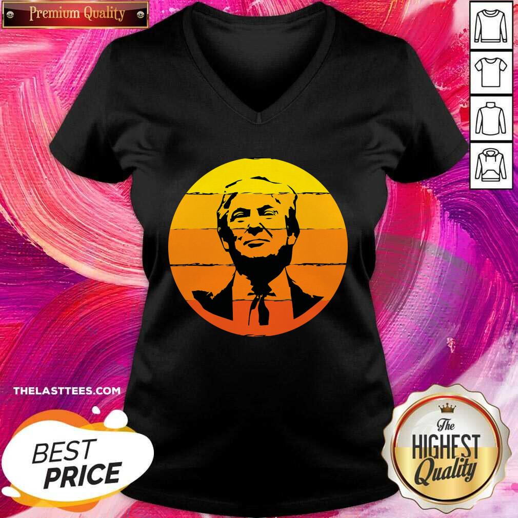 Perfect 4th Of July Presidents Day Donald Trump Sunset Shirt - Image 2