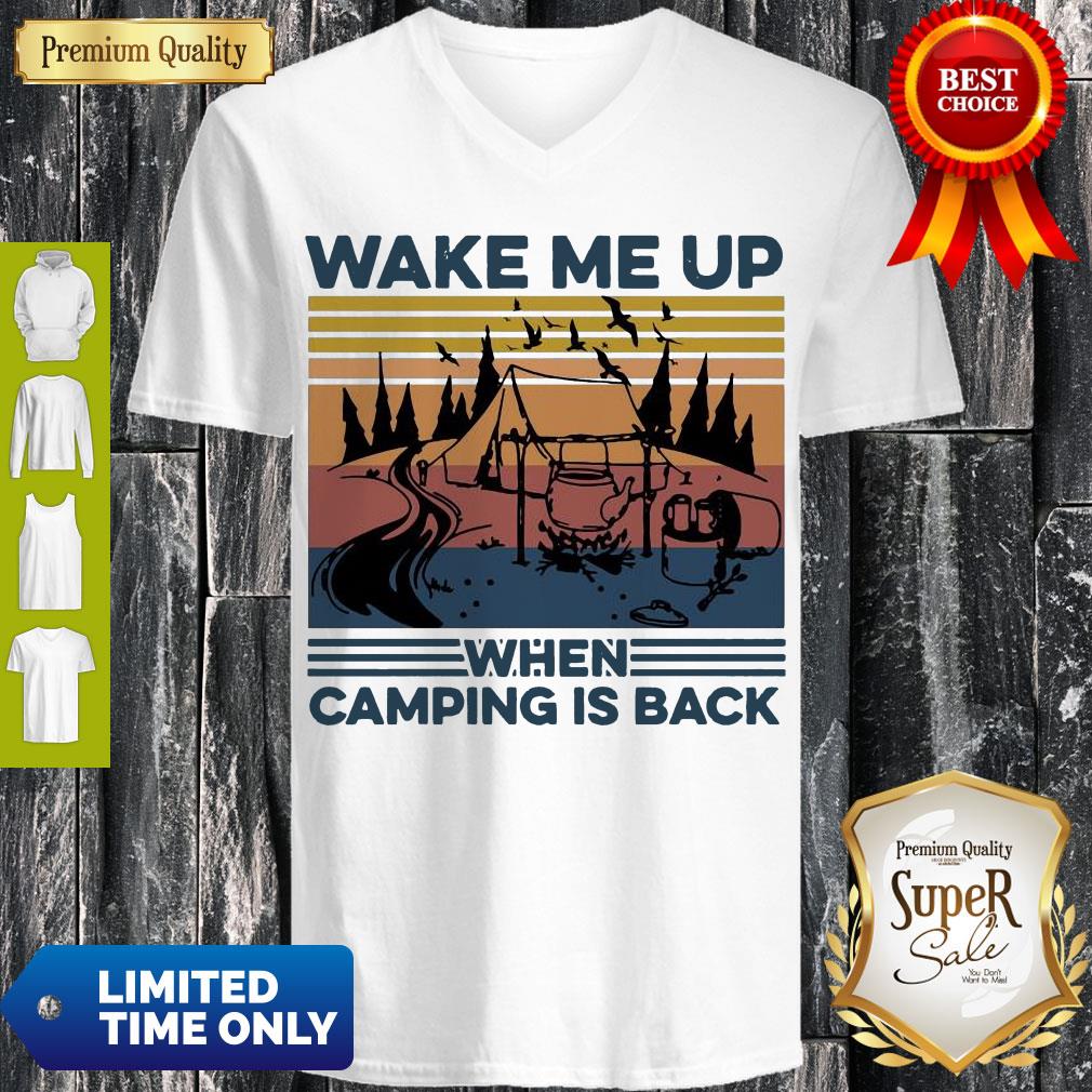 Perfect Wake Me Up When Camping Is Back Vintage Shirt - Image 5